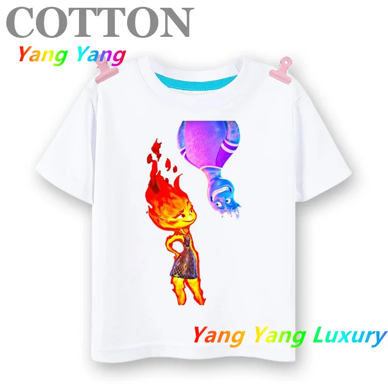 Повседневная хлопковая футболка унисекс с короткими рукавами для детей летняя