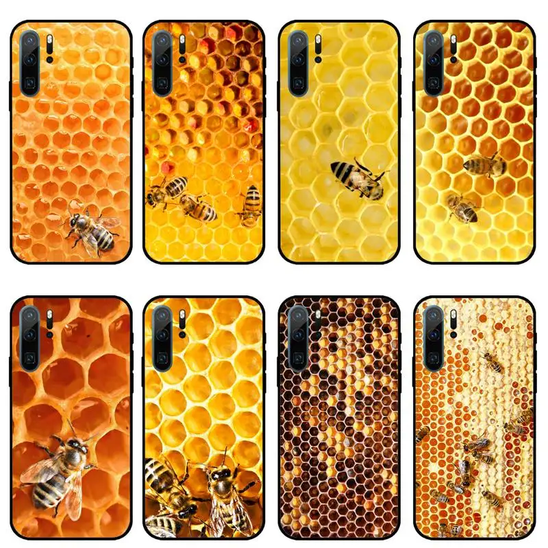 

Bumble Bee Honeycomb pattern Phone Case For Huawei honor Mate 10 20 30 40 i 9 8 pro x Lite P smart 2019 Y5 2018 nova 5t