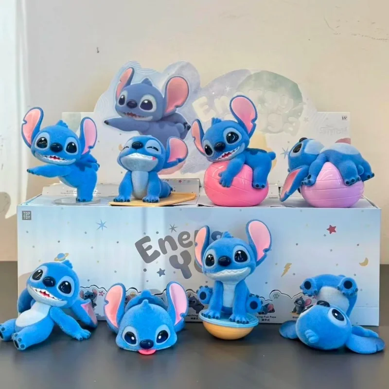 Фото Оригинальная коллекционная фигурка Disney Stitch Energy Yoga Series в закрытой упаковке, модная игрушка, настольное украшение, подарок на день рождения №5