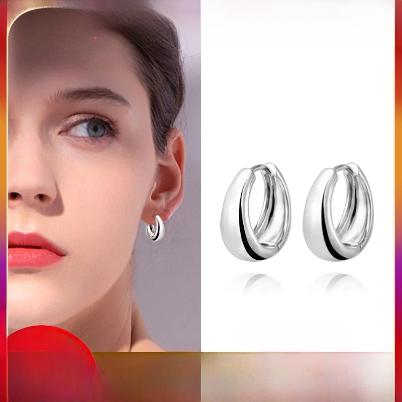 [Волна] серьги из стерлингового серебра 999 пробы женские футбольные серебряные