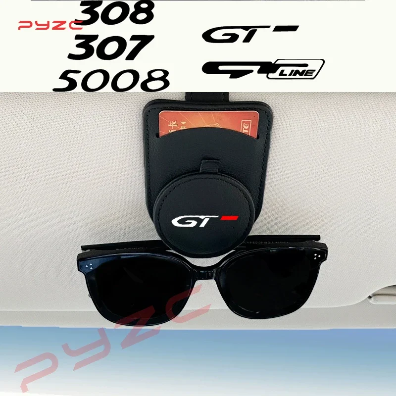 Для Peugeot gt gtline 508 5008 3008 307 308 автомобильные очки зажим для солнцезащитного козырька