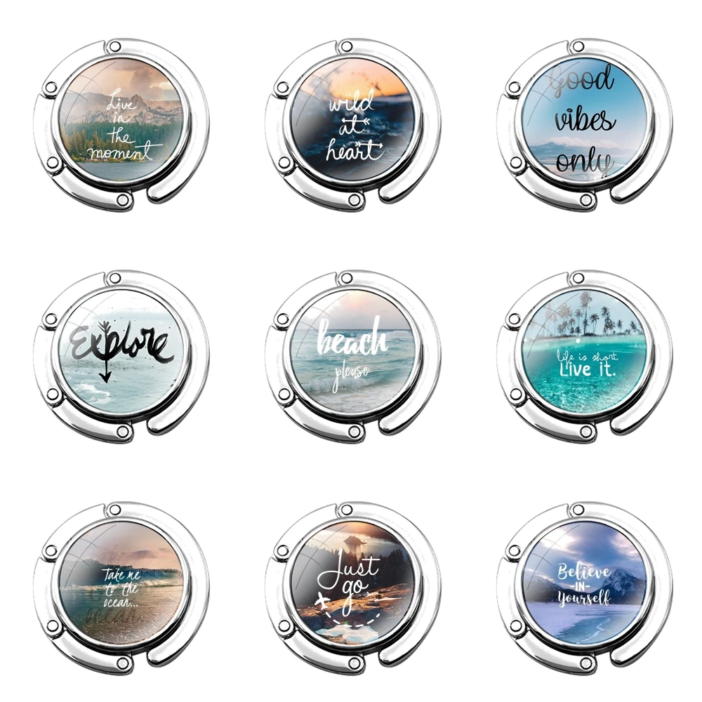 Складной крючок для кошелька Женская настольная Сумочка складной декоративный