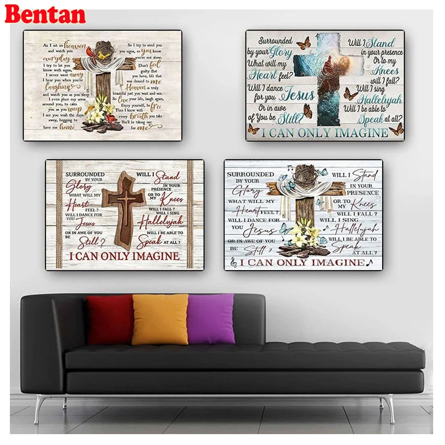 

DIY Diamond Painting Blessing of the Religious Cross Full Diamond Mosaic Rhinestone Picture Cross Stitch Embroidery Decor Home