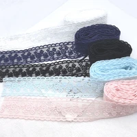 1 yard 3 5cm craft flower colorful lace fabric for sewing webbing diy 3d embroidered lace ribbon headdress clothing trim g212