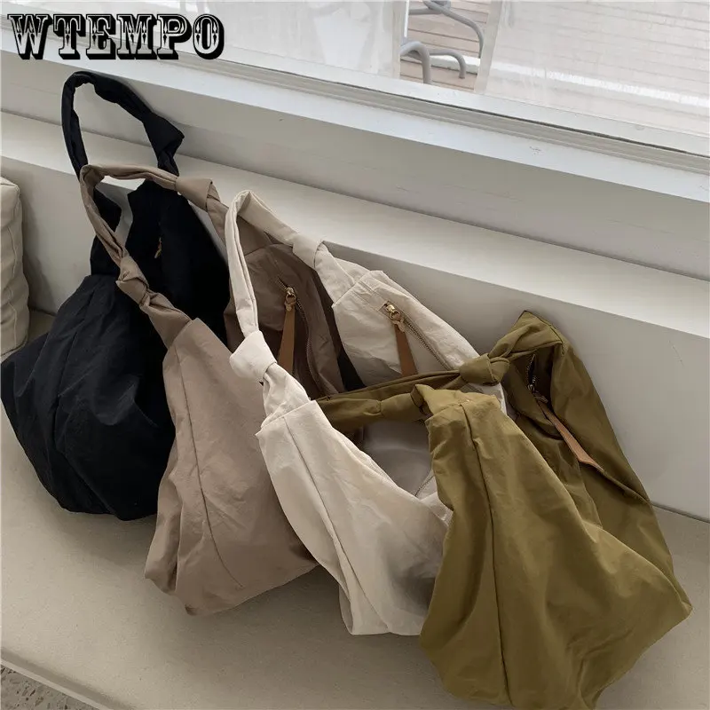Women's Bag New Diagonal Shoulder Bag Casual Totes Spring Nylon Large Capacity Dumpling Bag Simple Retro Handbag Shopping Bags