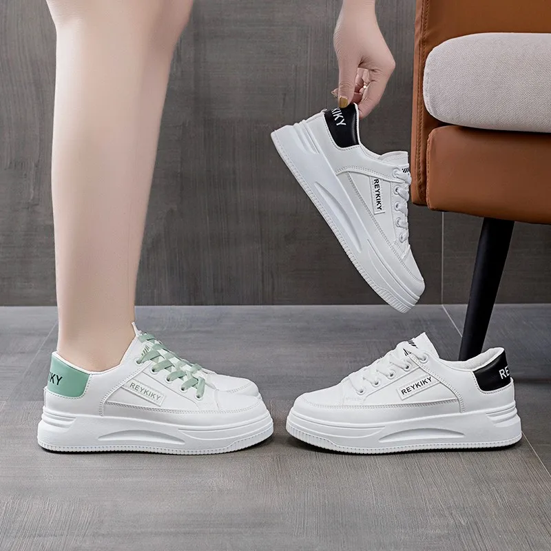 Vulcanized Shoes Fashion  Running Shoes Lace-up Comfortable 
