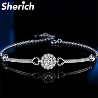 sherich sunflower 1ct moissanite diamond s925 sterling silver personality fashion elegant bracelet womens brand fine jewelry