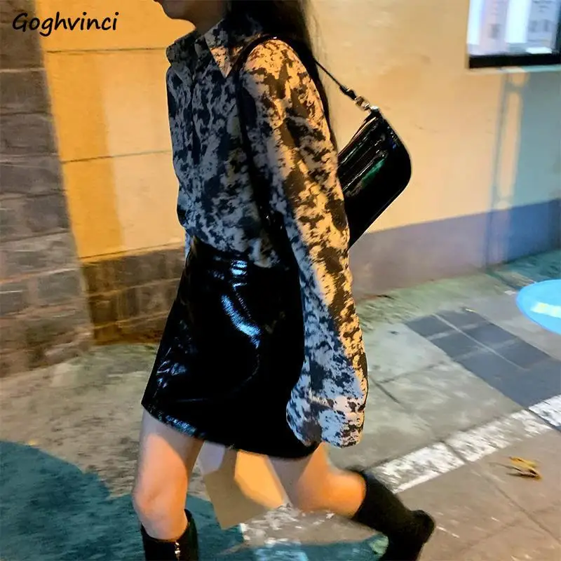 

Shirts Woman Button All-match Floral Daily Korean Style Casual Preppy Sweet Long-sleeve Spring Retro Chic Trendy Ladies Lovely