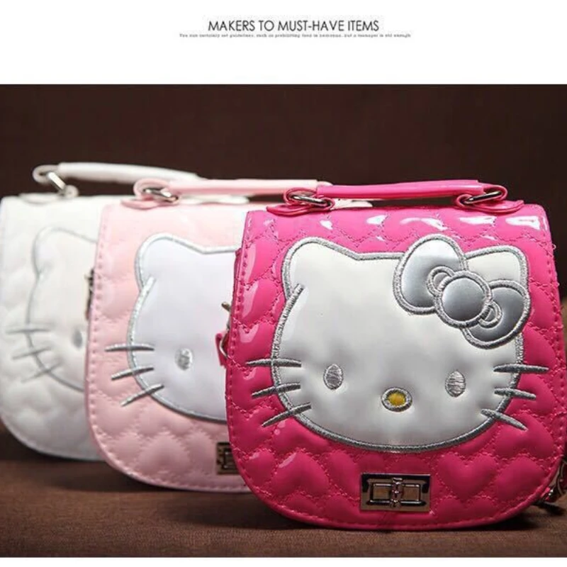 

Hello Kitty Bag Children's Bag 2022 New Fashion Messenger Bag Cute Portable Girls' Chain Shoulder Bag