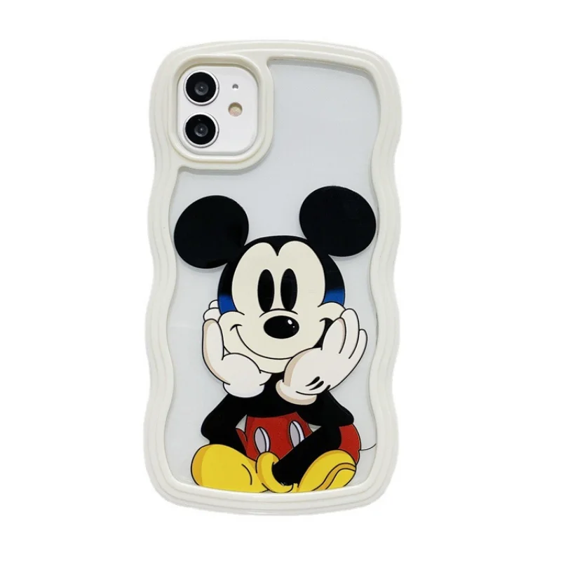 

Disney Mickey Mouse Phone Case For iPhone 14 13 12 iPhone 11 Pro Max Cartoon Cute All Inclusive Fall Prevention Protective Cover