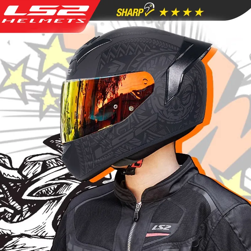 Оригинальный мотоциклетный шлем LS2 FF352 Capacete анфас для мужчин и женщин с большим