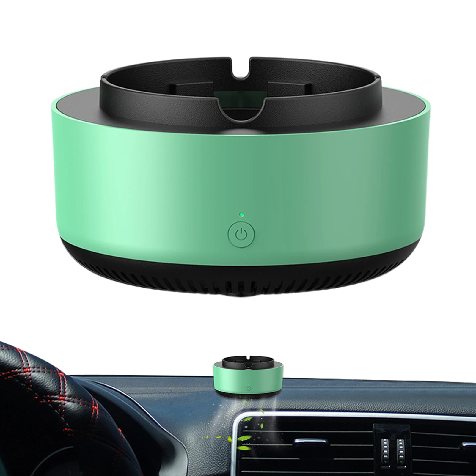 

Для ароматерапии, таблеток для сигар, домашний автомобильный очиститель воздуха, пепельница для дома, улицы, офиса, с фильтром, съемная Бездымная пепельница