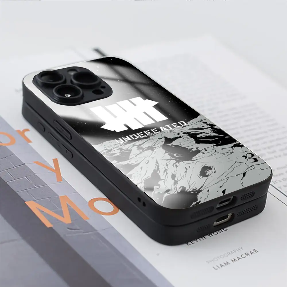 Фото Модный крутой чехол для телефона с логотипом Undefeated в стиле хип-хоп для iPhone 17 Air, 16, 15, 14, 13, 12, 11 Plus, Mini, Pro, Max, стеклянный магнитный чехол №2