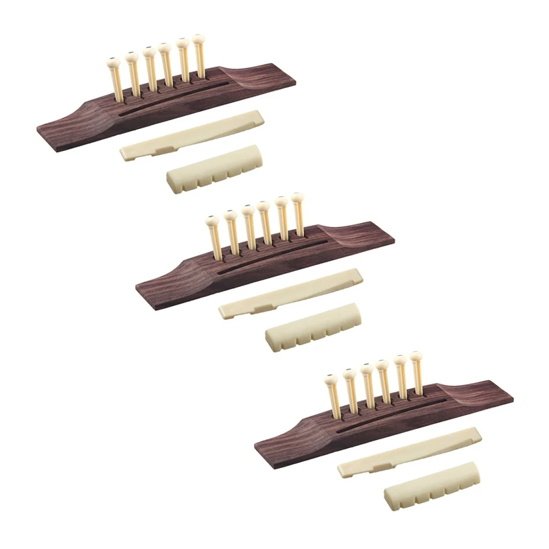 

18 Pieces Bridge Pins/Saddle/Nut Abalone Dots For Acoustic Guitar - Red + Reddish Brown