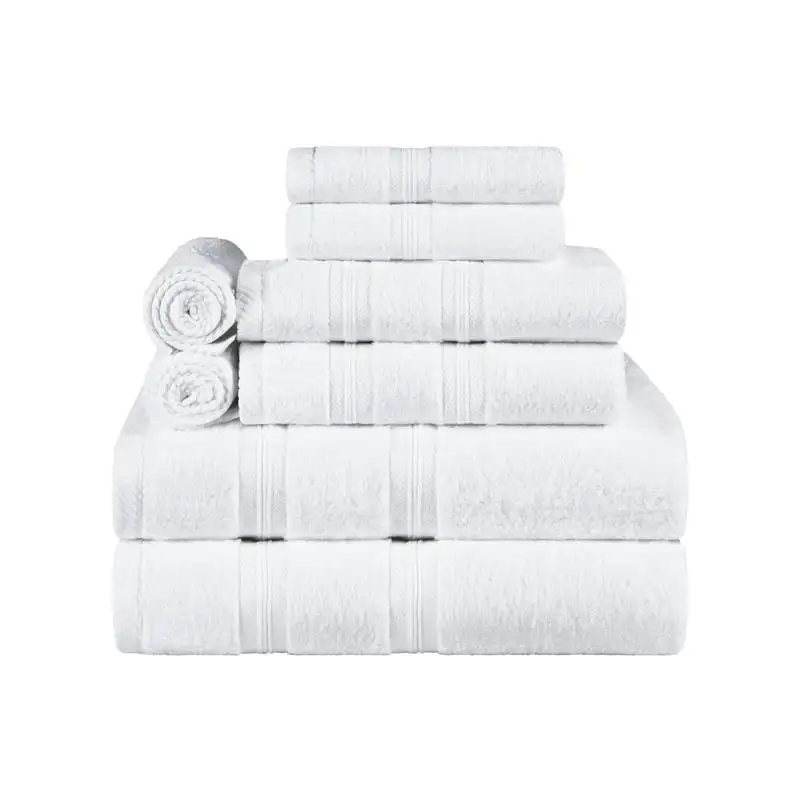 

Smart Dry 8-Piece Zero Twist Soft Towel Set, White