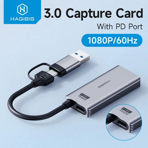 Hagibis Карта захвата USB 3.0 с PD 100 Вт