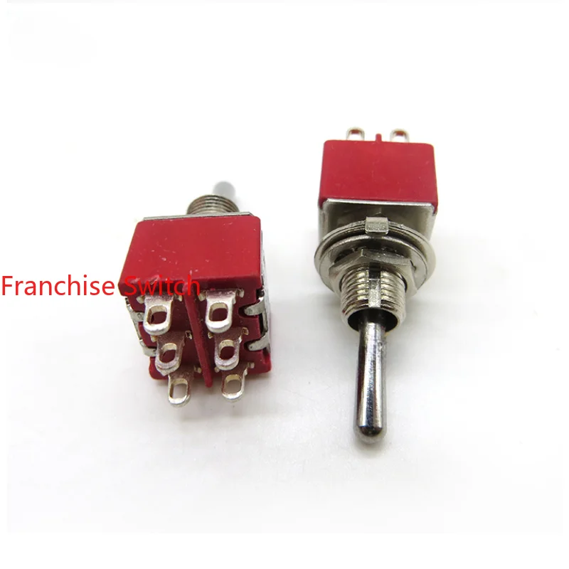 10 шт. 6-контактный 2-скоростной тумблер клавишный переключатель T8011 T80-T Button
