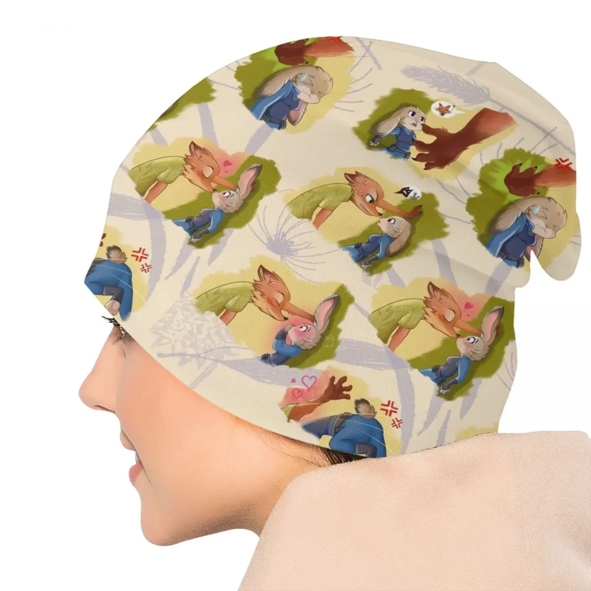 Изготовленные на заказ шапки Zootopia с героями мультфильмов Skullies унисекс зимняя