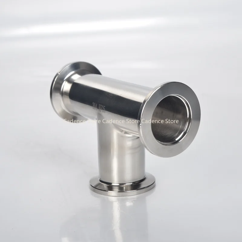 Фото Тройник с тройником Tri Clamp из нержавеющей стали SS304 Homebrew KF16/25/40/50, 3-ходовой разъем, фитинг для санитарной трубы №4