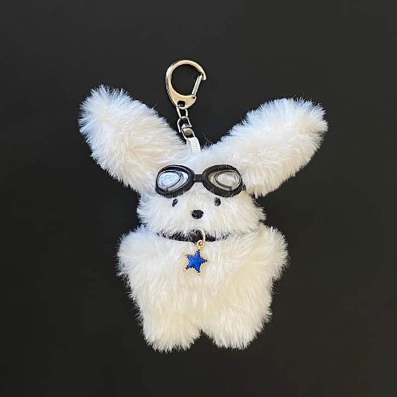 

1 шт. симпатичный плюшевый кролик кукла брелок кольцо женская фотоигрушка автомобиль брелок искусственный подарок безделушка подарки для друзей