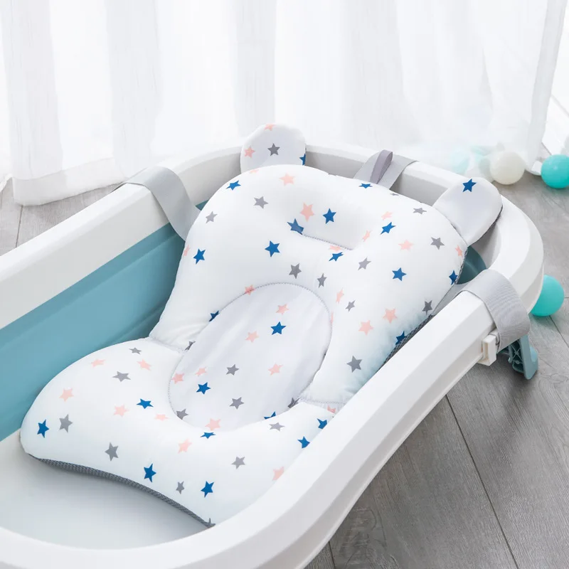 Baby Bath Seat Support Mat Foldable Baby Bath Tub Pad & Chair Newborn Bathtub Pillow Infant Anti-Slip Soft Comfort Body Cushion images - 6