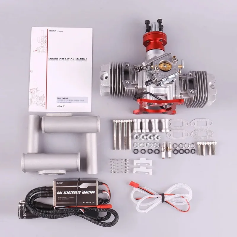 Фото Бензиновый двигатель RCGF 40CC Twin (40CCT Twin Cylinder) RCGF40 для радиоуправляемых моделей самолетов 40CC T №1