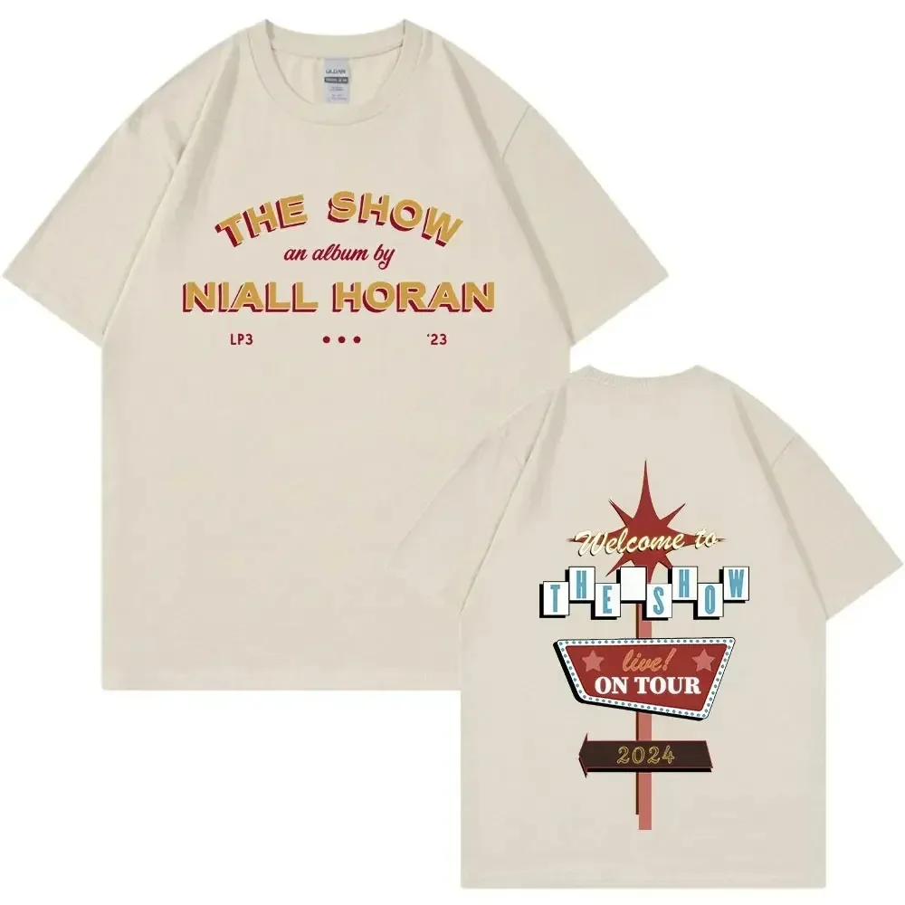 Niall Horan The Show Live 2024 Хлопковая Футболка Большого Размера В Стиле Ретро Для Мужчин И