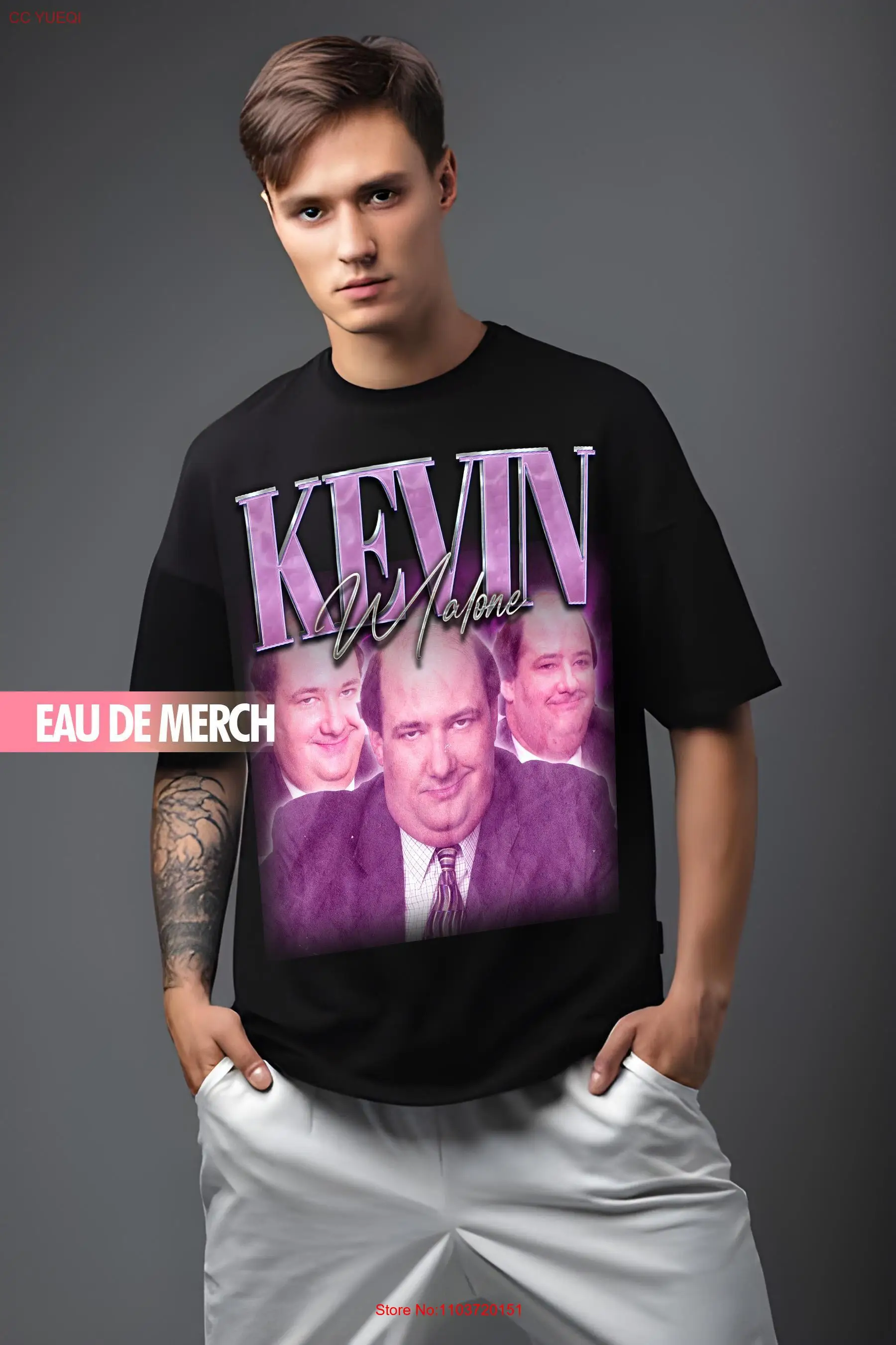 Футболки KEVIN MALONE Vintage Футболка 90-х Tribute Merch Fans с длинными или короткими рукавами