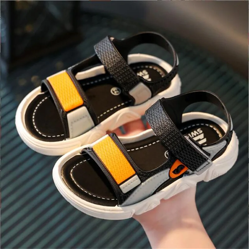 

Summer Boys' Sandals Children Patchwork Shoes Soft Soles Non-slip Kids Beach Shoes Boys' Primary School Sport Shoes 2-10Y