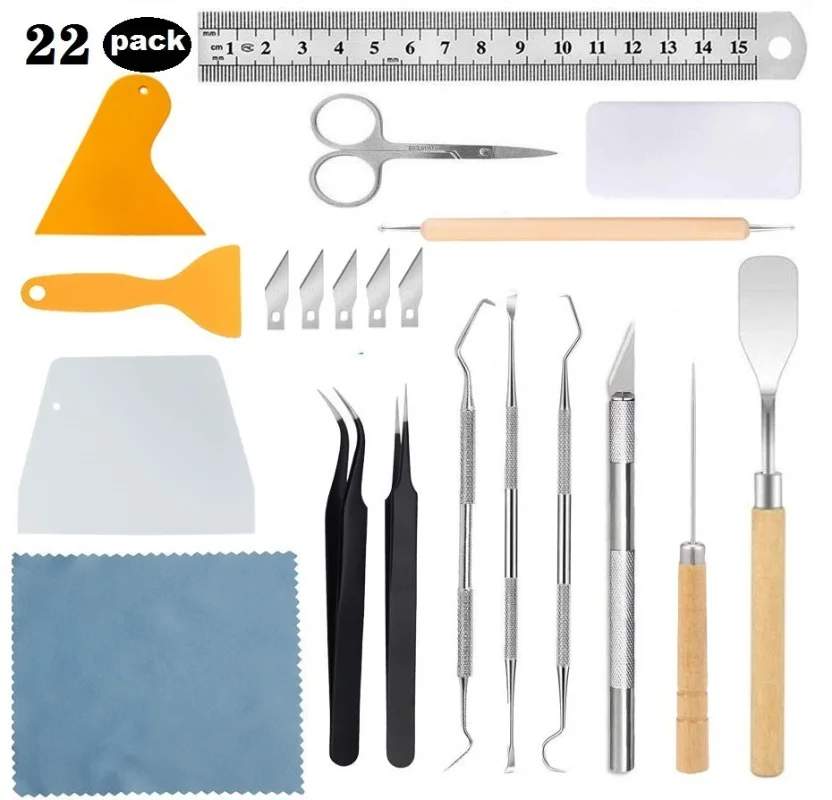 

DIY 22 Piece Craft Cutting Tools Craft Knife with Cutting Pad Art Knife Paper Craft Cutting Tools DIY Craft Stencil Supplies
