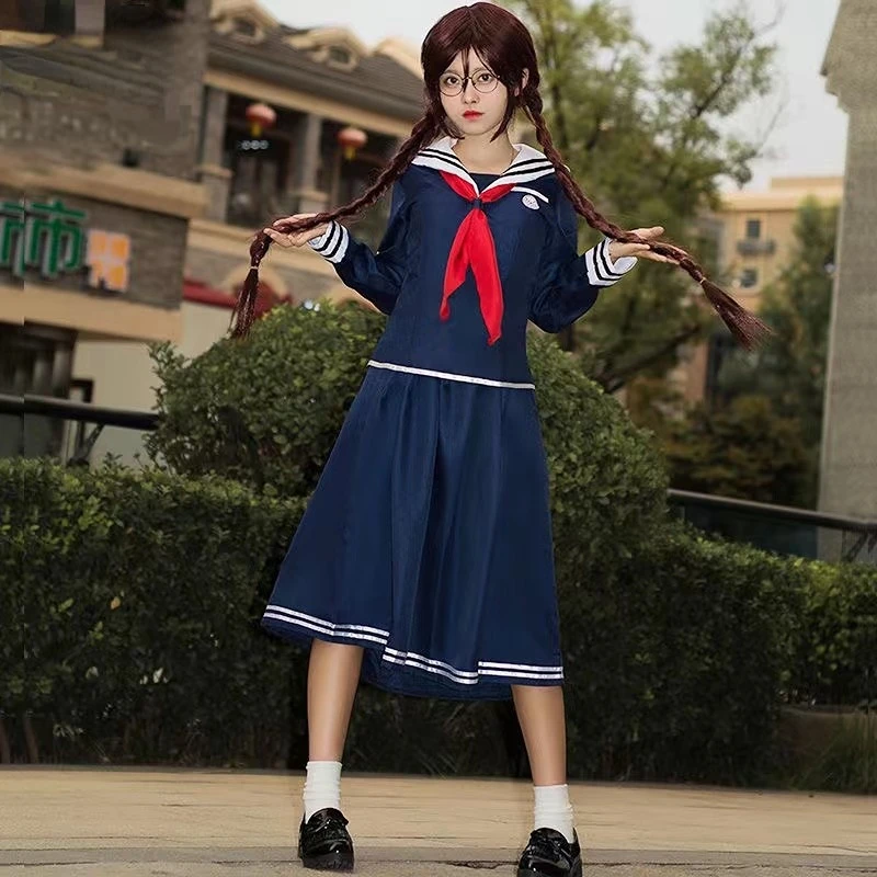 

Anime Dganronpa Toko Fukawa anCosplay Costumes Dress Halloween Costumes for Women Vestido Suit Wig Role Play Clothing Uniform