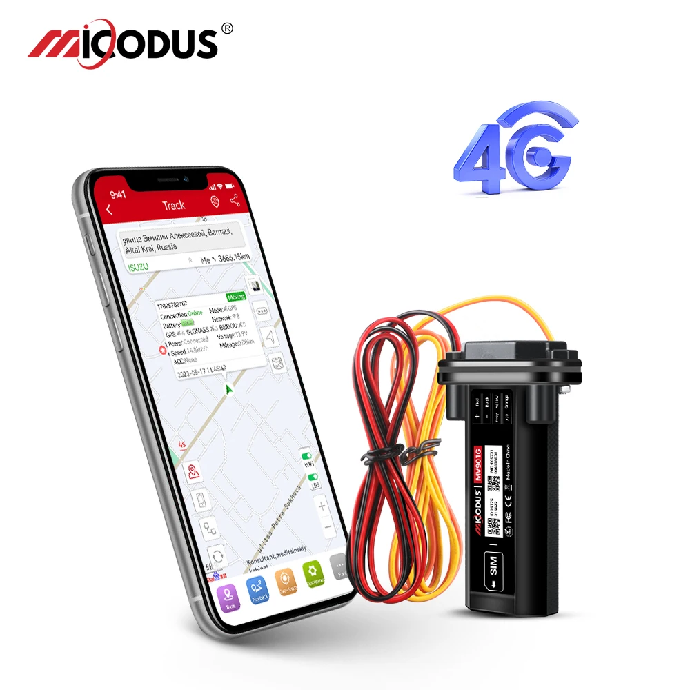 

Новый GPS-Трекер MiCODUS 4G MV901G, дистанционное отключение подачи топлива, GPS, водонепроницаемое и пылеотталкивающее устройство, бессрочное бесплатное приложение