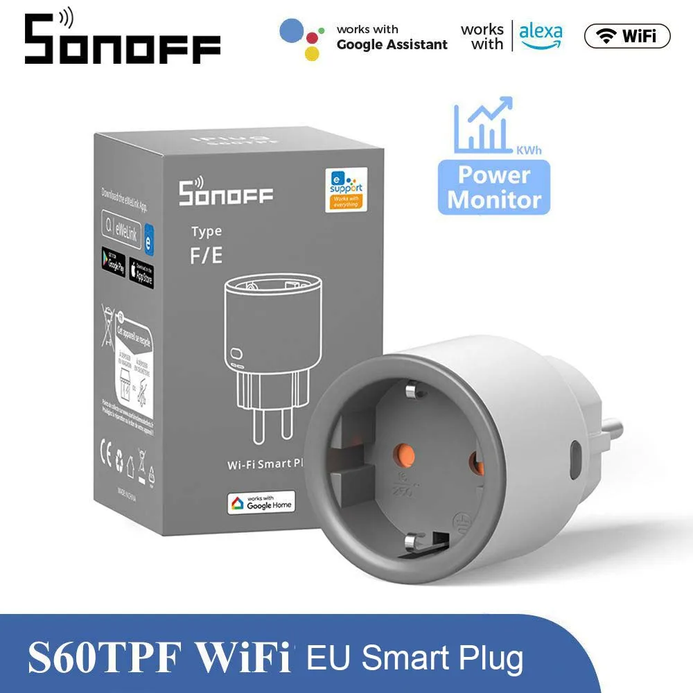 Смарт-часы SONOFF S60 EU/UK iPlug Wi-Fi Smart Socket