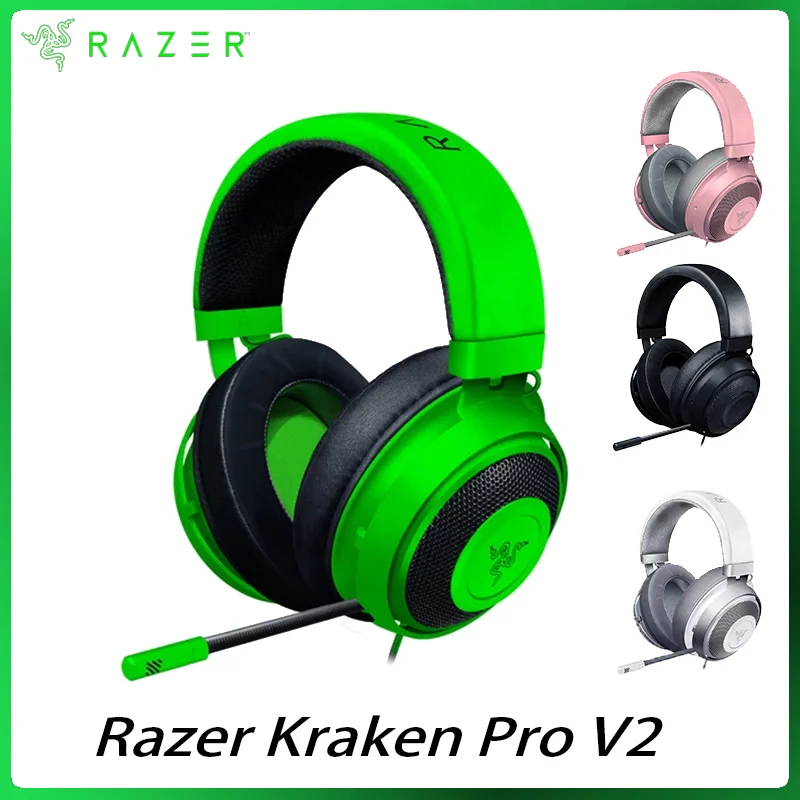 

Razer Kraken Pro V2 Gaming Headset Headphone for Wired Headphones Microphone 7.1 Surround Sound for Xbox One PS4 Gamer Earphone