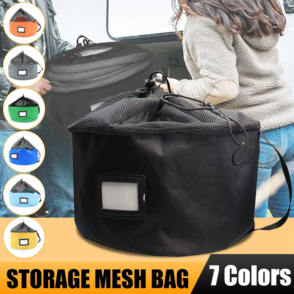 

RV Hose Storage Bag with Editable Card RV Hose Organizer Bag 600D Oxford Cloth for Fresh Sewer Hose Electrical Wires Accessories