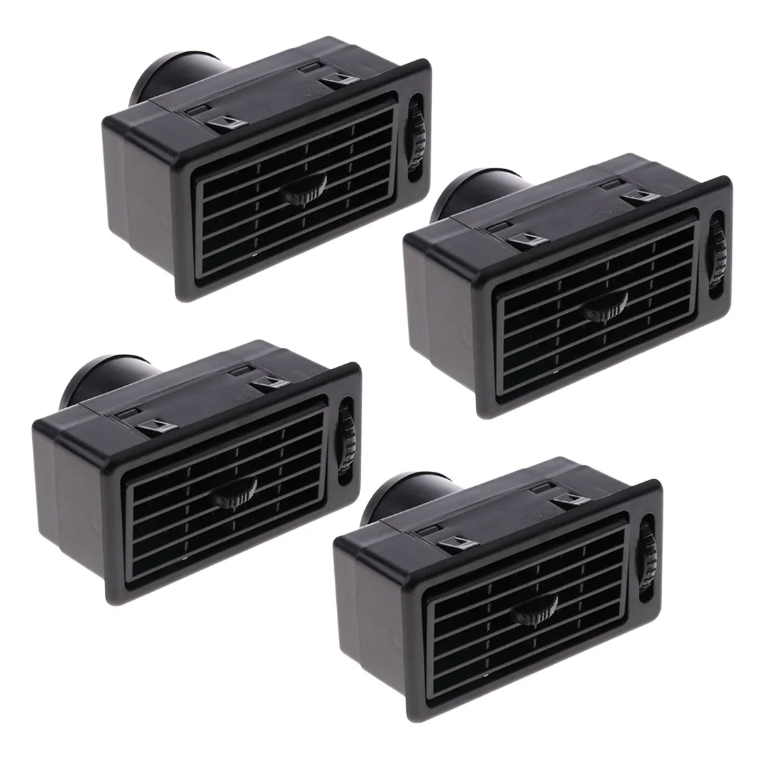 

4Pcs Universal Car Truck RV ATV Heat AC Air Exhaust Vent Dash Ventilation Outlet Accessories Black Plastic