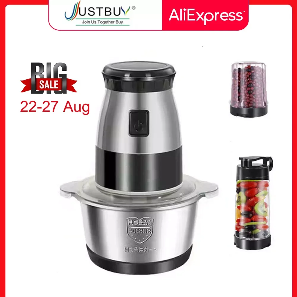 

600W 3in1 Multifunction Coffee Grinder Blender Mixer Food Processor Chopper Portable Juicer Bottle Meat Grinder Baby Food Maker