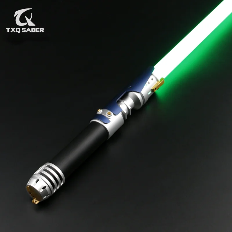 TXQSABER Relic Hunter Smooth Swing Heavy Dueling Lightsaber Blaster Flash on Clash 10 Soundfonts Cosplay Jedi Laser Sword Toys