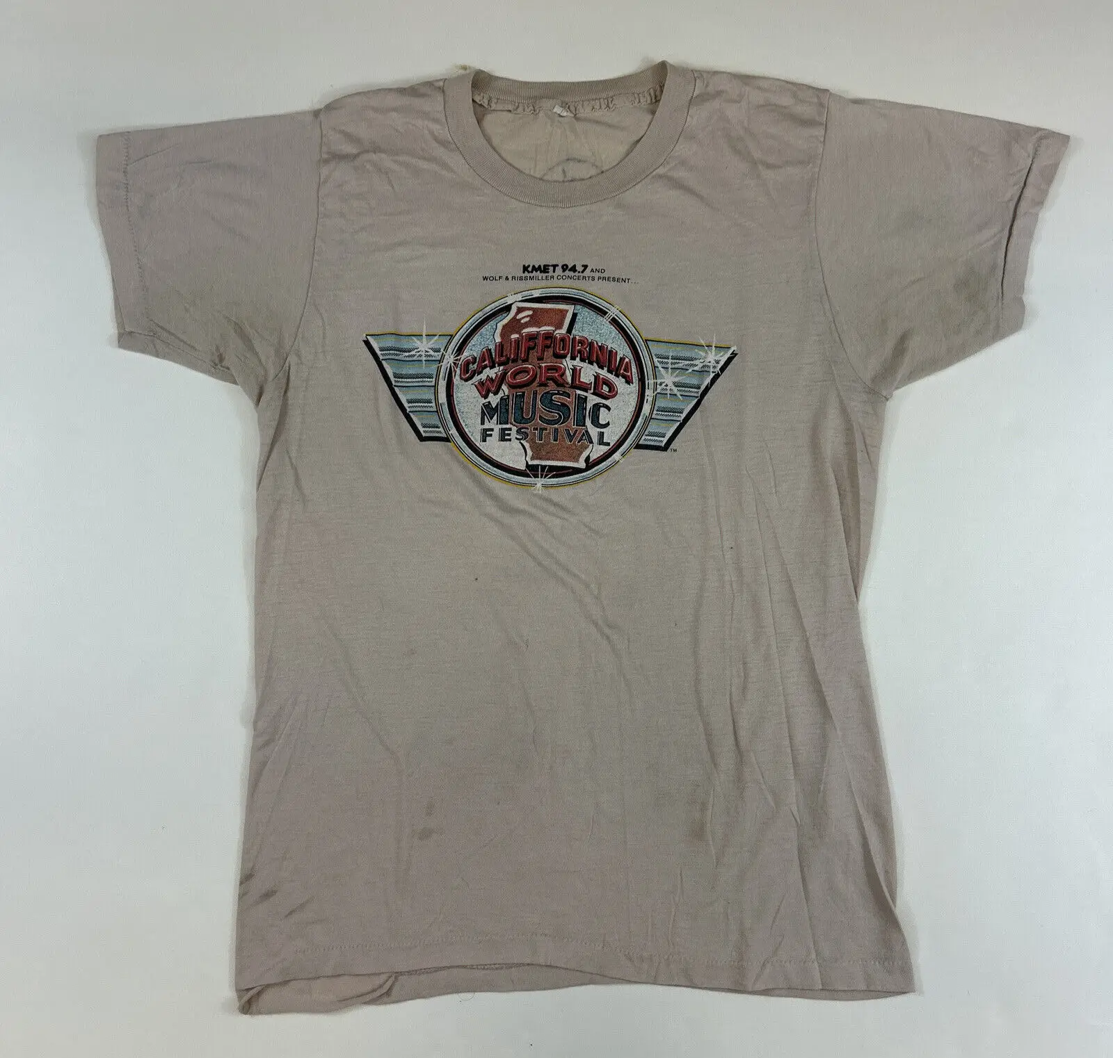 Футболка в винтажном стиле с изображением Калифорнийского фестиваля музыки