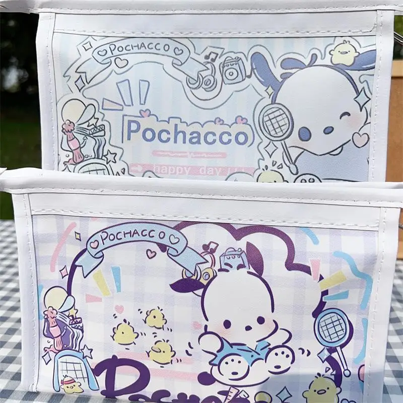 

Kawaii Chiapa Penholder Sanrio Ins Fashion Good-Looking Pu Material Waterproof Large Capacity Storage Bag Cartoon Cosmetic Bag