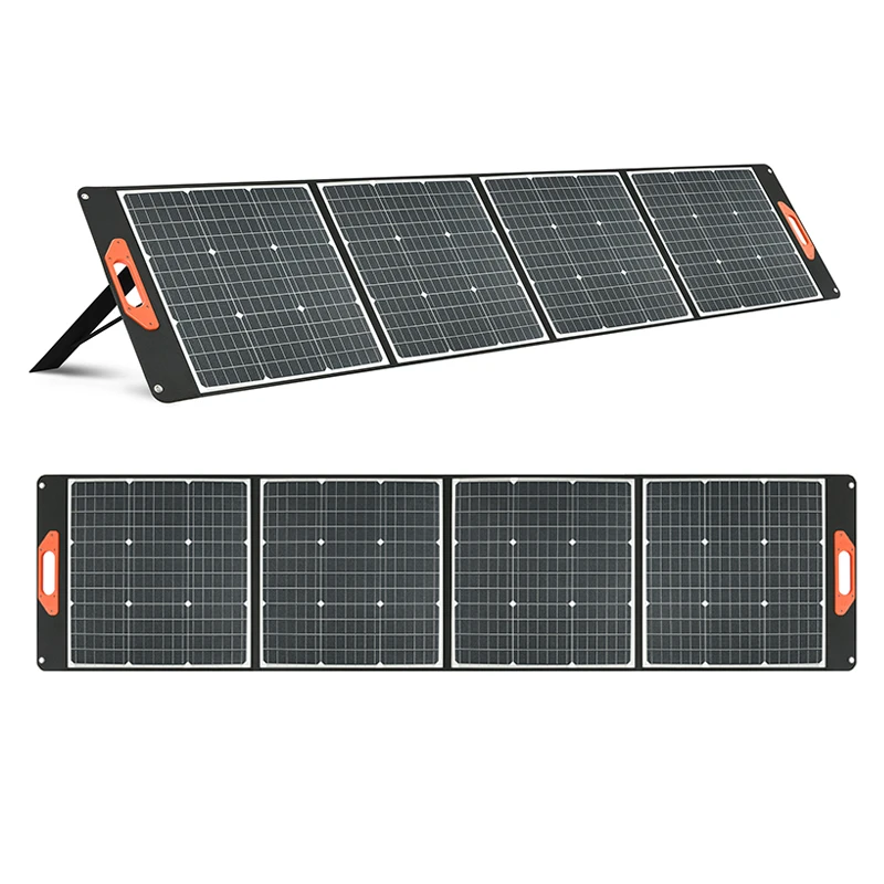 200W Solar Panel Foldable Solar Charger Panel Dual USB 20V 10A DC Output Waterproof Fast Charge for Phones and Outdoor Camping