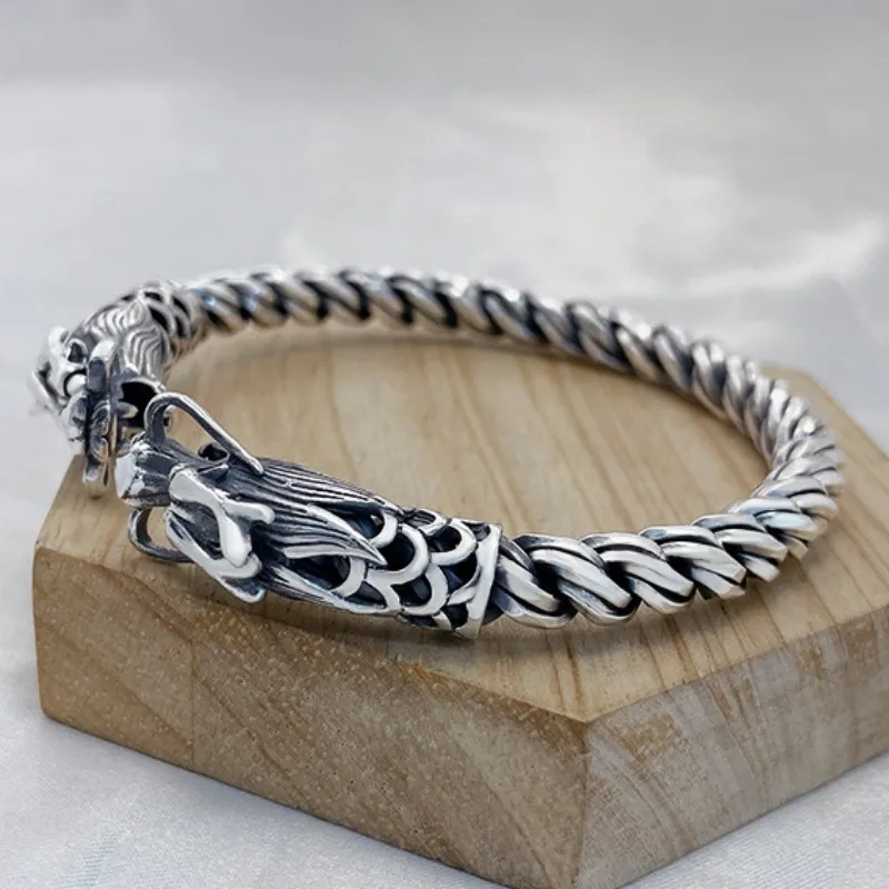 Женский и мужской кулон из серебра 2022 пробы с драконом