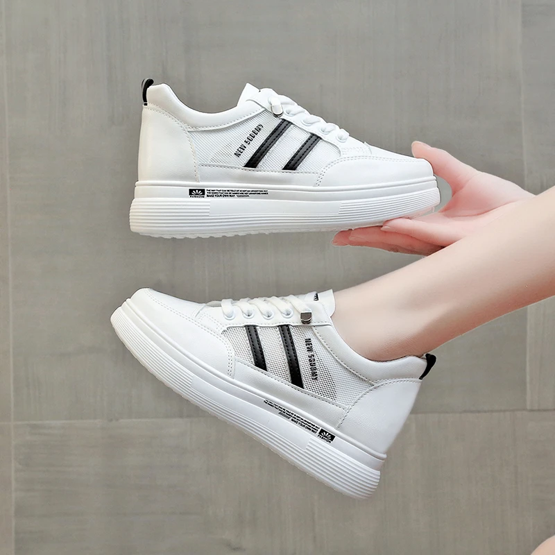 Женские кроссовки на платформе повседневная обувь из высококачественной