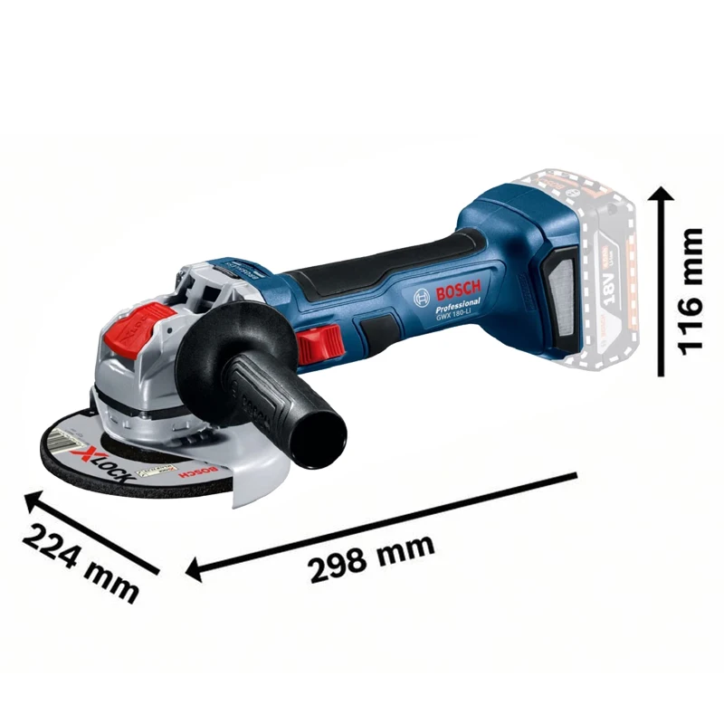 Bosch 125 мм бесщеточная электрическая угловая шлифовальная машина X-lock