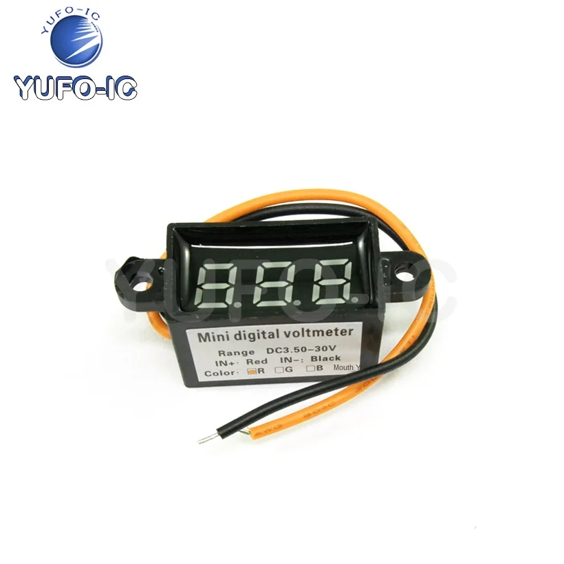 Бесплатная доставка 3 шт. 0 28 дюйма мини-водонепроницаемый 50-30 В красный зеленый и