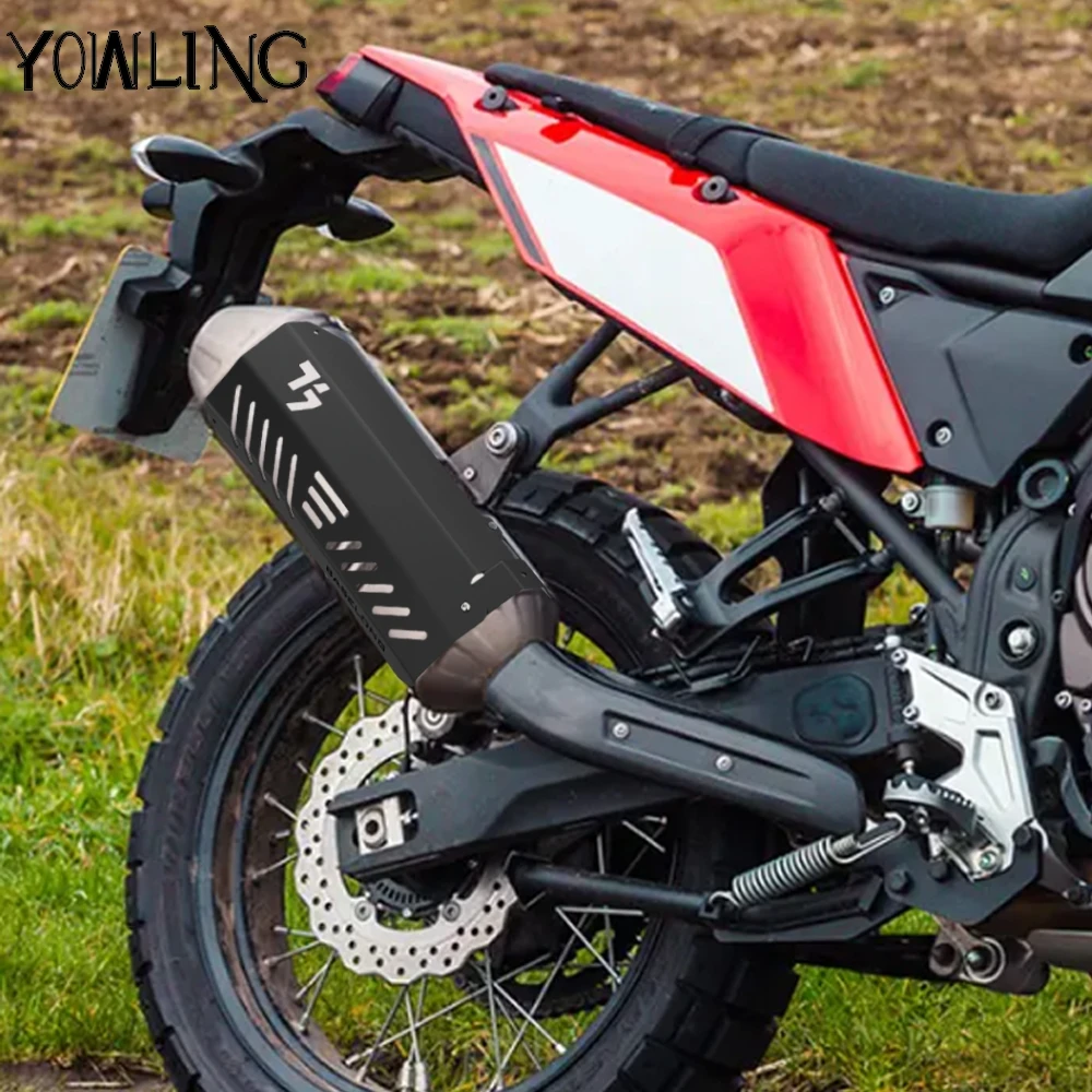 Фото Для Yamaha Tenere 700 2019 2020-2022-2023-2024 Защита выхлопной трубы Теплозащитный экран Противоожоговая крышка Tenere700 World Raid №2
