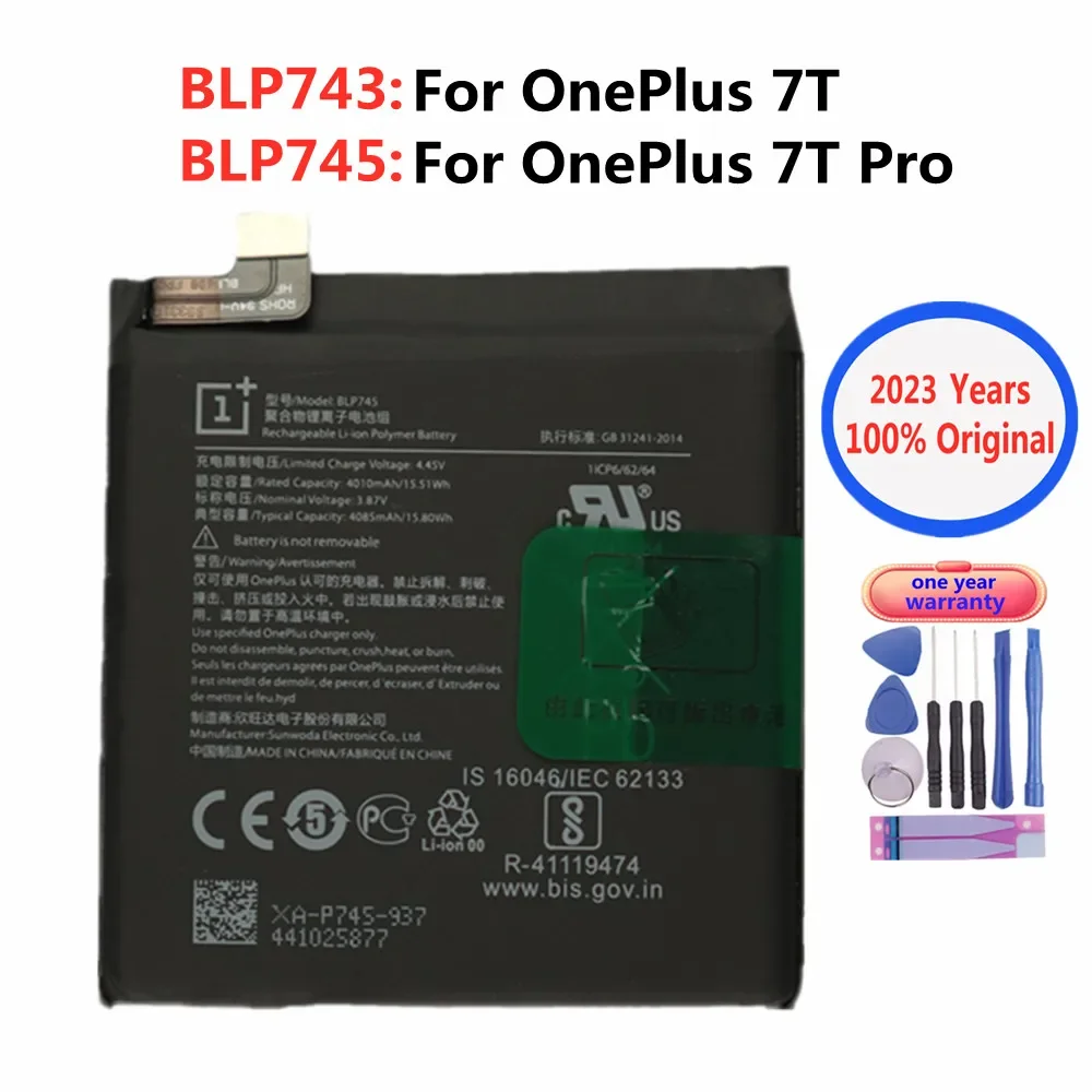 

2023 Years Original Battery For Oneplus 7T / 7T PRO One Plus 7T / 7T PRO BLP743 BLP745 Phone High Capacity Replacement Batteries