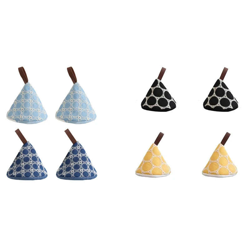 

Japanese Embroidery Kitchen Anti-Scalding Triangle Pot Handle Cap Heat Insulation Gloves Cloth Pot Cap Pot Jacket
