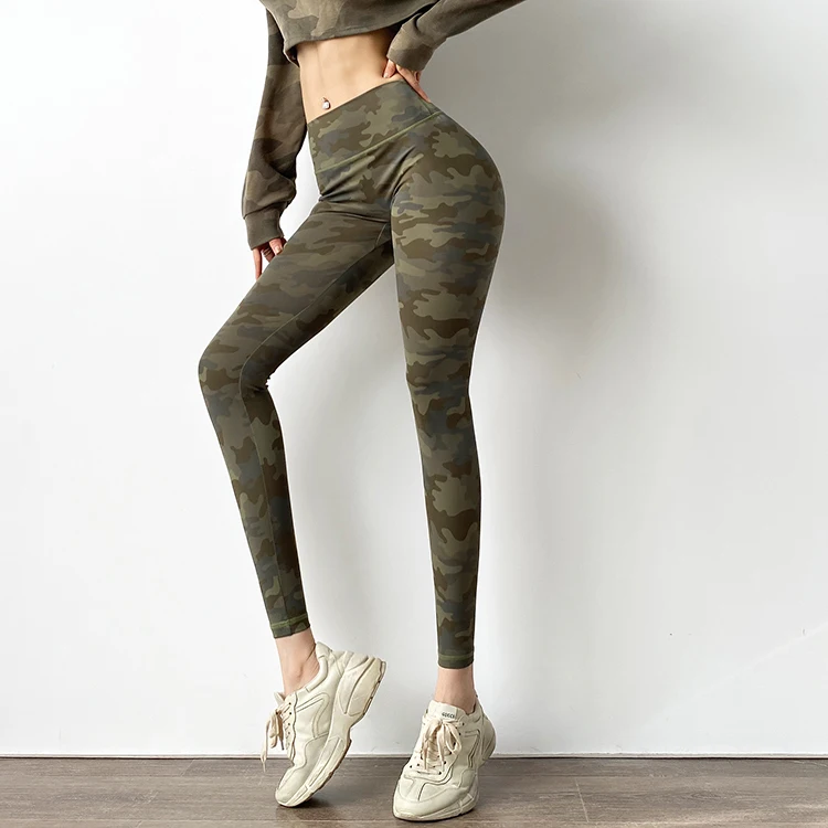 MITAOGIRL Camouflage Fitness Yoga Pants Internet Celebrity Tight-fitting Hip-lifting Women's Quick-drying Training Legging