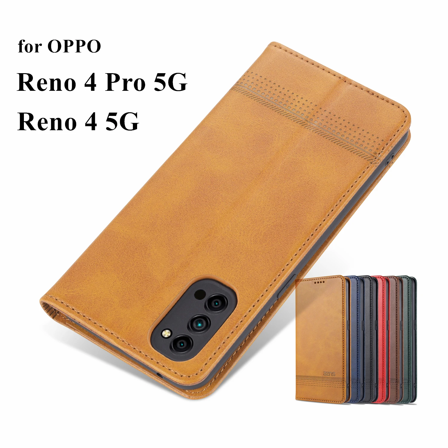 

Роскошный Магнитный кожаный чехол для OPPO Reno 4 Pro 5G Reno4 5G, флип-чехол, защитный чехол, Обложка, чехлы